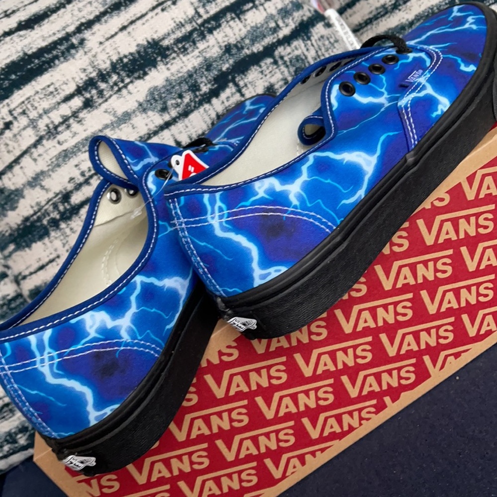 Vans Authentic Lightning Black/Blue MENS - Picture 15 of 16